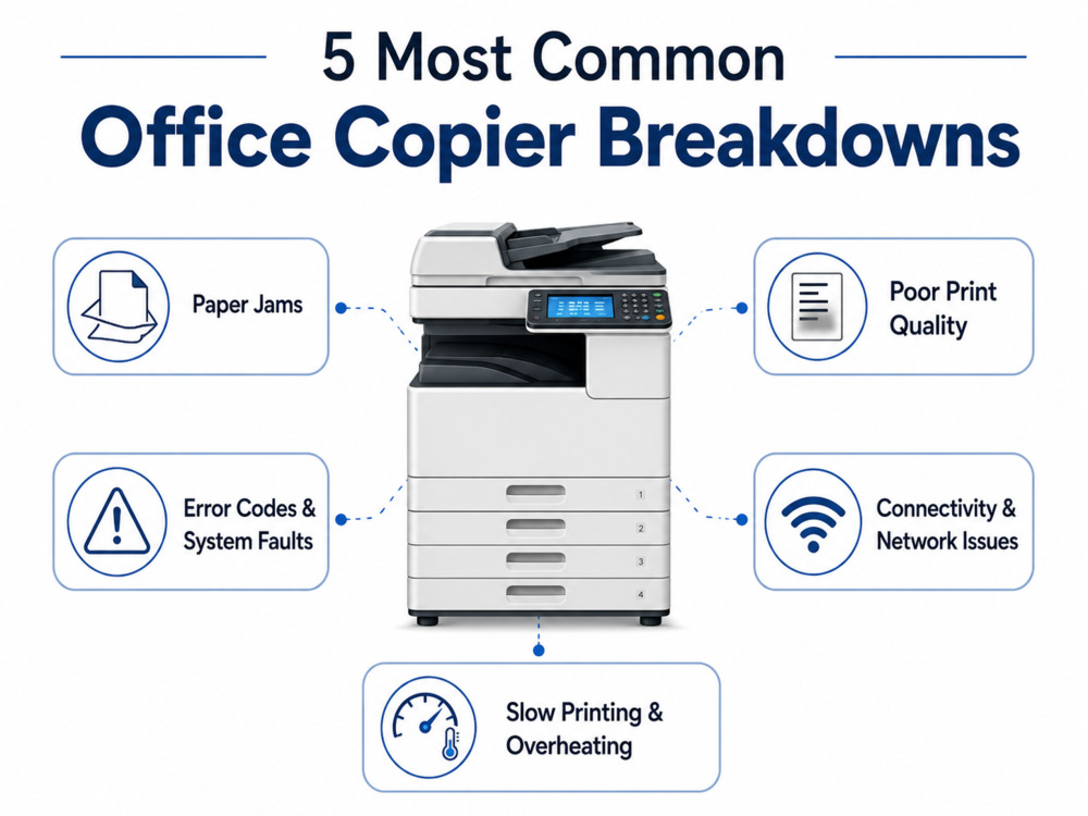 Printer Repair Service: Common Office Copier Breakdowns, Costs, and When to Call a Technician 1 Problems for office copier breakdowns